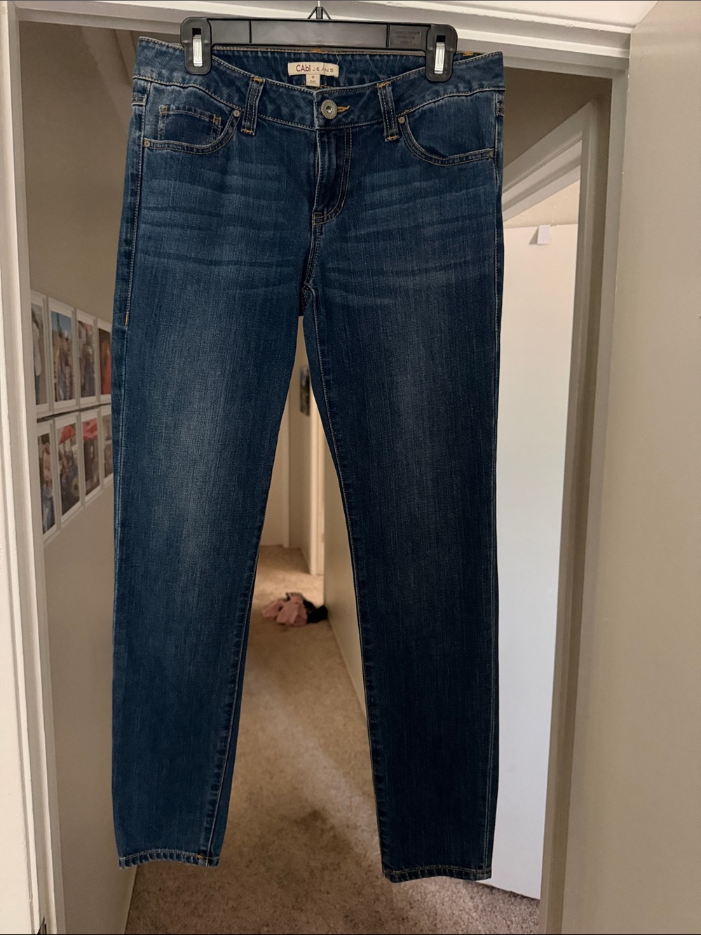 CAbi Dark Blue Straight-Leg Jeans